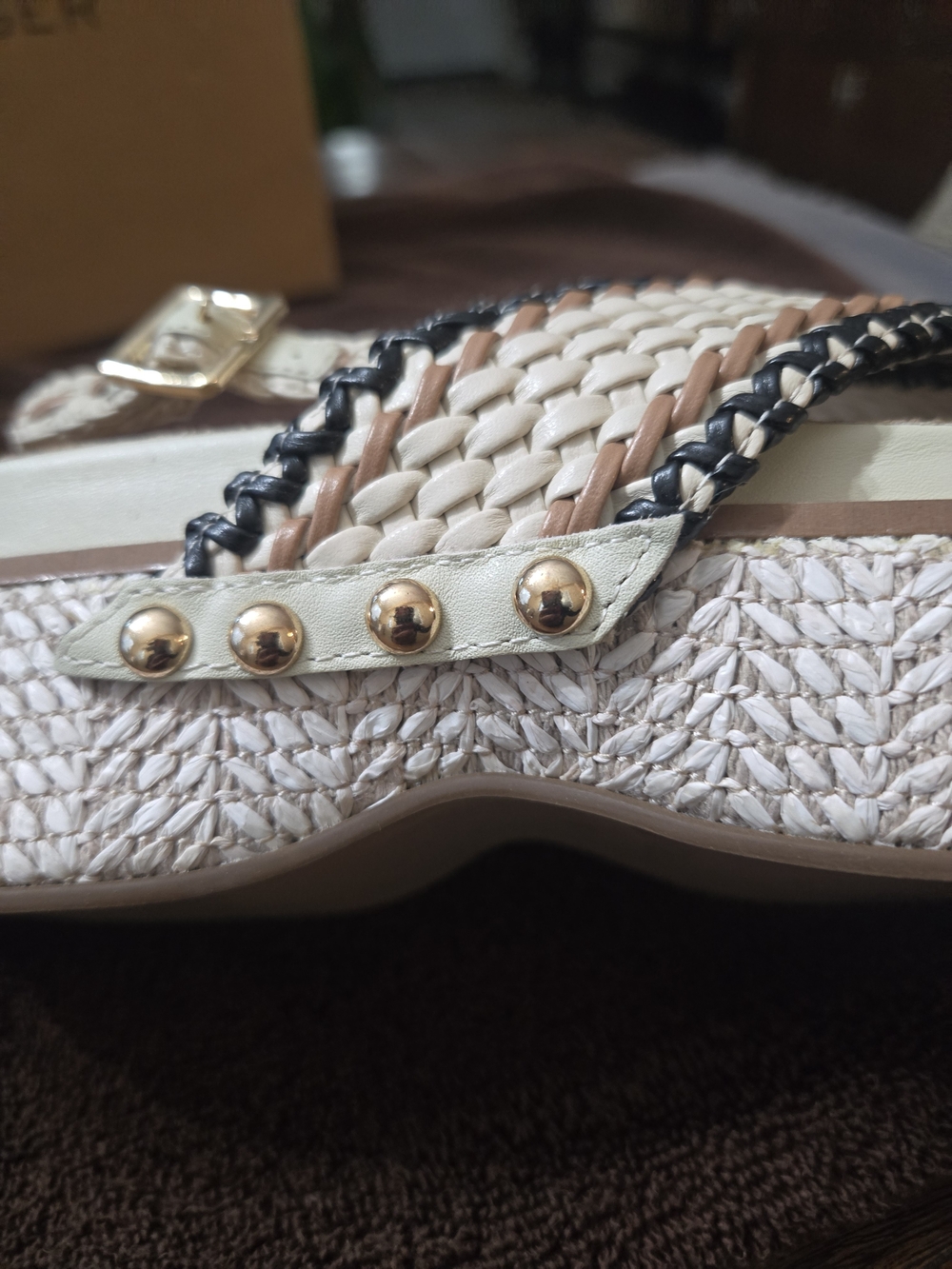 Kelsi Dagger Kids Natural Braided Slingback Sandals EUC SIZE 10 - Picture 7 of 13